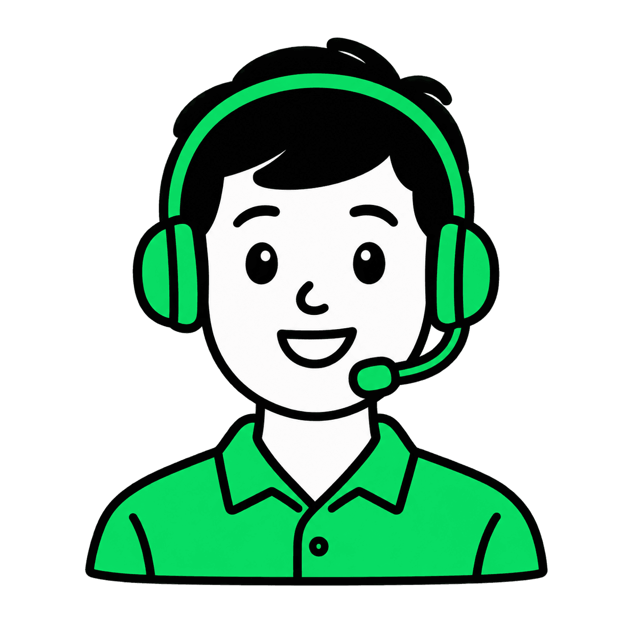 A person wearing a headset