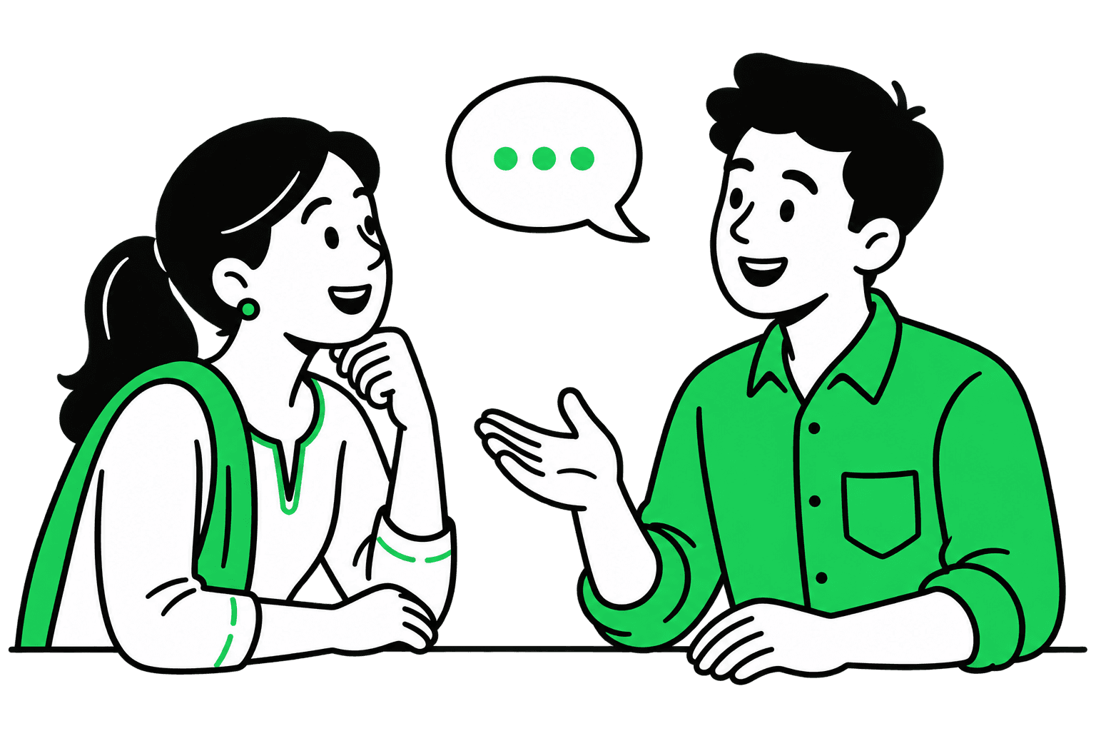 An advisor and a customer talking through the options